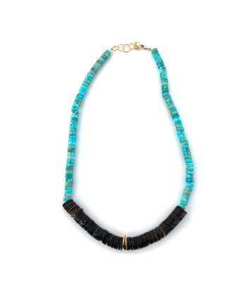 Large Collier Ras de Cou en Turquoise JUSQU'A -70%! 