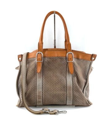 Sac AMALFI en Cuir Perforé Neutral Paris Déstockage Promo