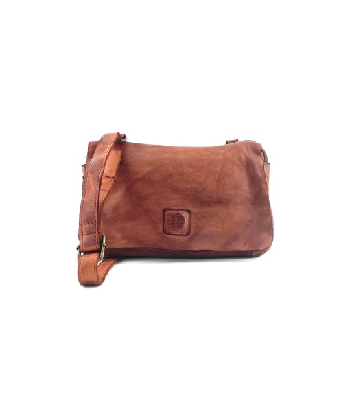 Sac Double Zip Rabat Aimanté en Cuir Camel acheter