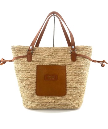 Sac AGDE en Raphia Naturel et Cuir Camel s'inspire de l'anatomie humaine