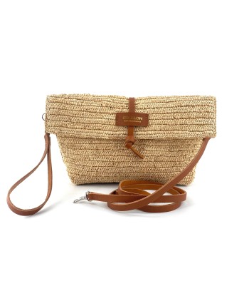 Sac PAROS en Raphia Naturel et Cuir Camel chez Cornerstreet bien 