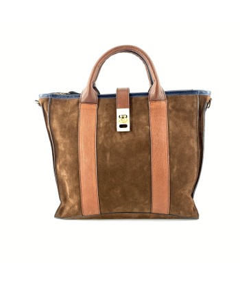 Sac IUANA en Cuir et Daim Brown outlet