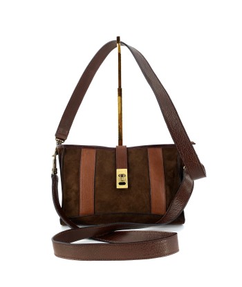 Sac MARIANA en Cuir et Daim Brown votre