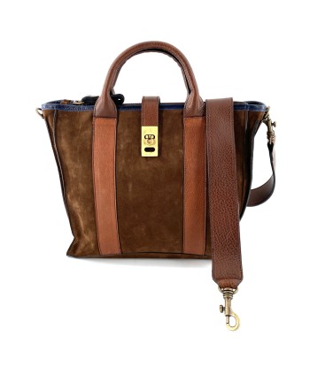 Sac IUANA en Cuir et Daim Brown outlet