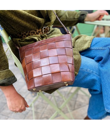 Sac COME en Cuir Tressé Camel Voir les baskets