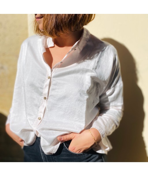 Blouse DOLCE en Soie et Coton Couleur Blush en linge