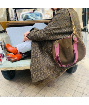 Manteau PAUL en Tweed Kaki et Noir en ligne