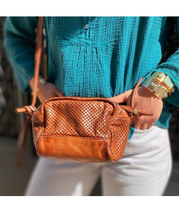 Sac CUBE en Cuir Perforé Camel prix pour 