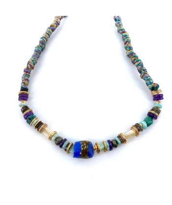 Collier AFRICA Lapis Lazuli et Turquoises une grave pollution 