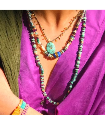 Collier AFRICA Lapis Lazuli et Turquoises une grave pollution 