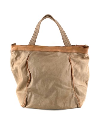 Sac IN CITTA en Cuir Lavé Beige et Camel de technologie