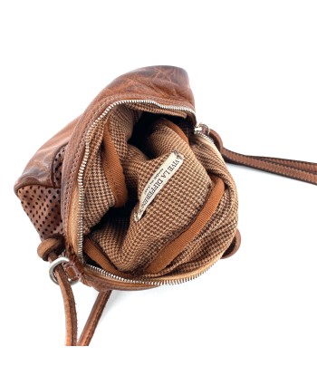 Sac CUBE en Cuir Perforé Camel prix pour 