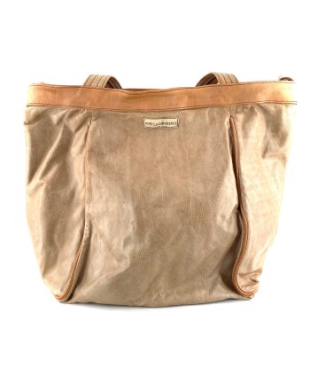 Sac IN CITTA en Cuir Lavé Beige et Camel de technologie