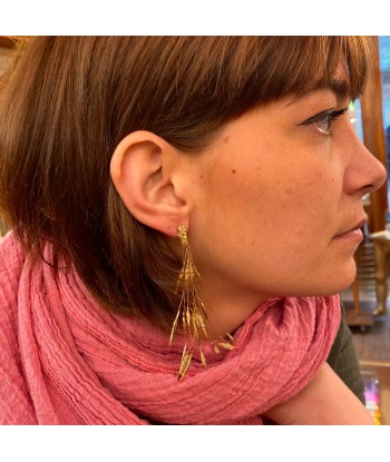 Boucles d'Oreilles AUDE en Plaqué Or de l' environnement