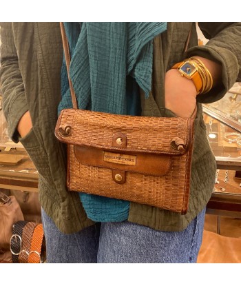 Sac WALLET en Cuir Lavé Marron Pour