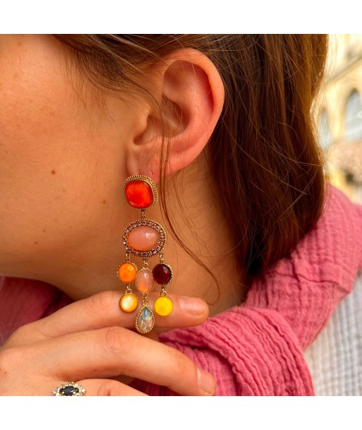 Boucles d'Oreilles LOUISE XL Multicolores de votre