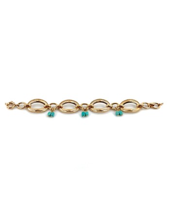 Bracelet DIANE en Plaqué Or et Turquoises de France