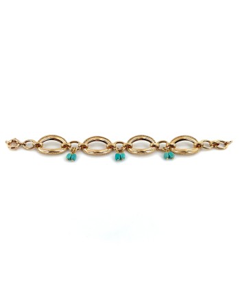 Bracelet DIANE en Plaqué Or et Turquoises de France