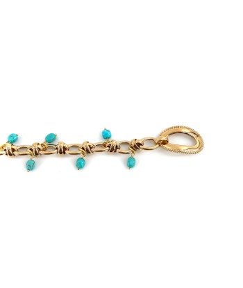 Bracelet DIANE en Plaqué Or et Turquoises Comparez et commandez 