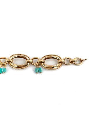 Bracelet DIANE en Plaqué Or et Turquoises de France