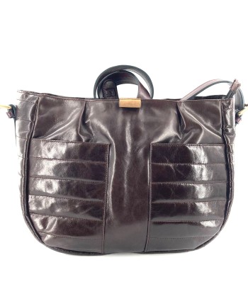 Sac GLOBO en Cuir Dark Brown Pour