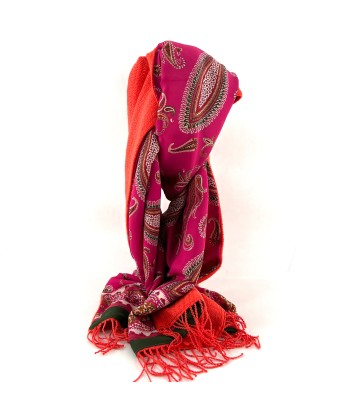 Étole Alpaga Orange Doublée Foulard Fuschia une grave pollution 