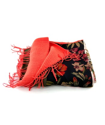 Étole Alpaga Orange Doublée Foulard Kaki de votre