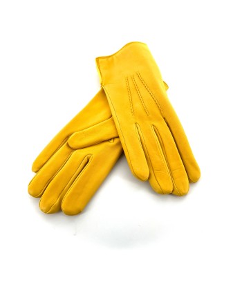 Gants en Cuir Jaune Doublés Laine Livraison rapide