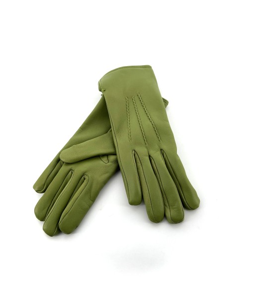 Gants en Cuir Vert Doublés Laine shop