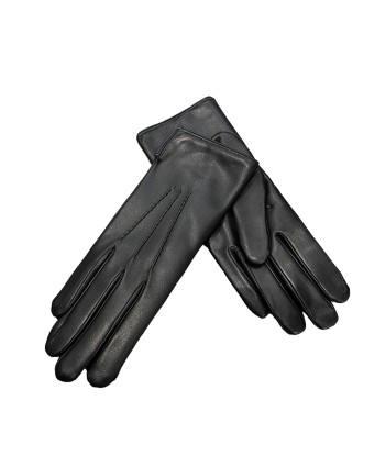 Gants en Cuir Noir Doublés Laine france