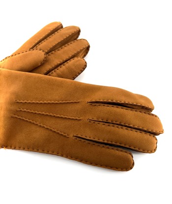 Gants en Cuir Nubuck Whisky Doublés Laine À commander