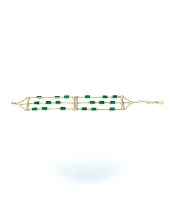 Bracelet MARA en Onyx Vert basket pas cher