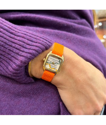 Montre PRIMA BELLEVILLE Bracelet Perlon Orange l'achat 