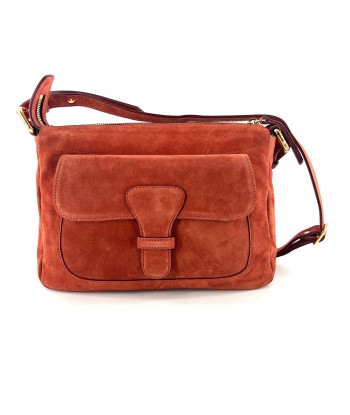 Sac PALOMA en Croûte Velous Brick du meilleur 