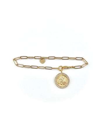 Bracelet FALCON Médaille Nymphéa le des métaux précieux