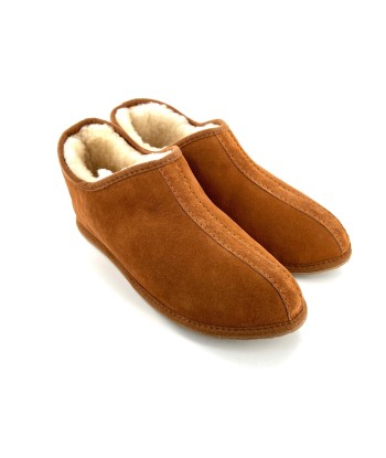 Chaussons en Peau Camel et Fourrure d'Agneau outlet