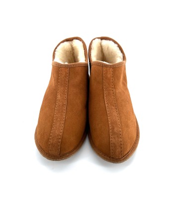 Chaussons en Peau Camel et Fourrure d'Agneau outlet