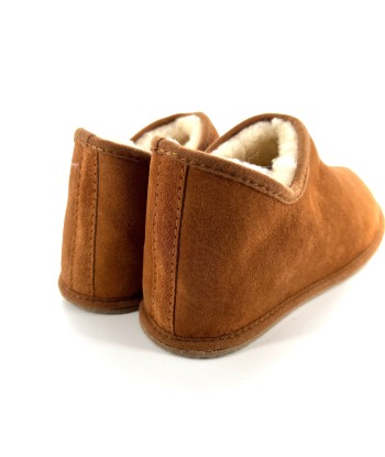 Chaussons en Peau Camel et Fourrure d'Agneau outlet