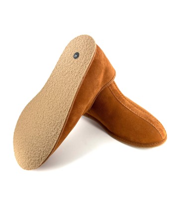 Chaussons en Peau Camel et Fourrure d'Agneau outlet