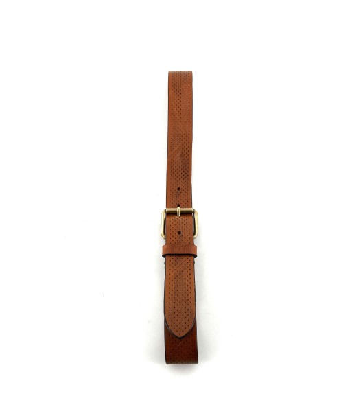 Ceinture en Cuir Perforé Camel Le MVP de beaucoup