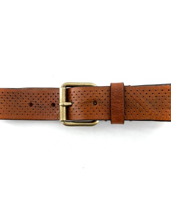 Ceinture en Cuir Perforé Camel Le MVP de beaucoup