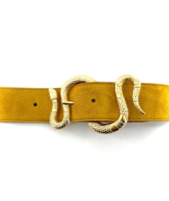 Ceinture LA CRUSH en Velours Mustard les muscles