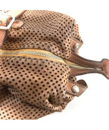 Sac PLAZA en Cuir Perforé Pebble solde