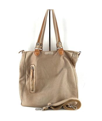 Sac OUTDOOR en Cuir Perforé Latte l'achat 