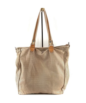 Sac OUTDOOR en Cuir Perforé Latte l'achat 