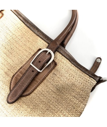 Sac MICHELLE en Paille Enduite et Cuir Gray Tea Voir les baskets