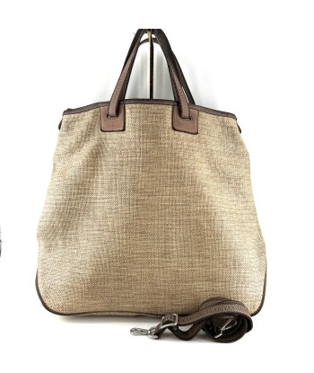 Sac RE EDITION en Paille Enduite Gray Tea en linge