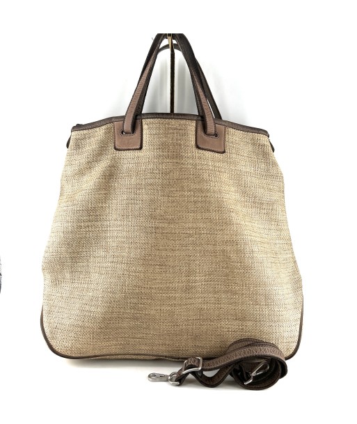 Sac RE EDITION en Paille Enduite Gray Tea en linge