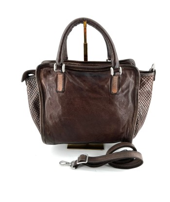 Sac ALGHERO en Cuir et Cuir Perforé Oak Brown 2 - 3 jours ouvrés.