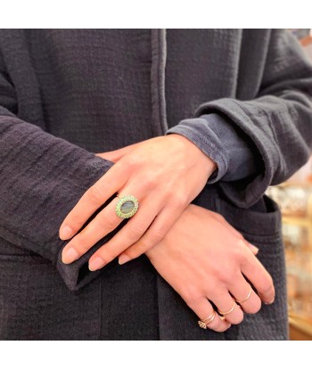 Bague MIRAGE en Plaqué Or et Labradorite votre